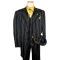 Stacy Adams Black/Mustard Stripes Super 100's  Reversible Vest Suit